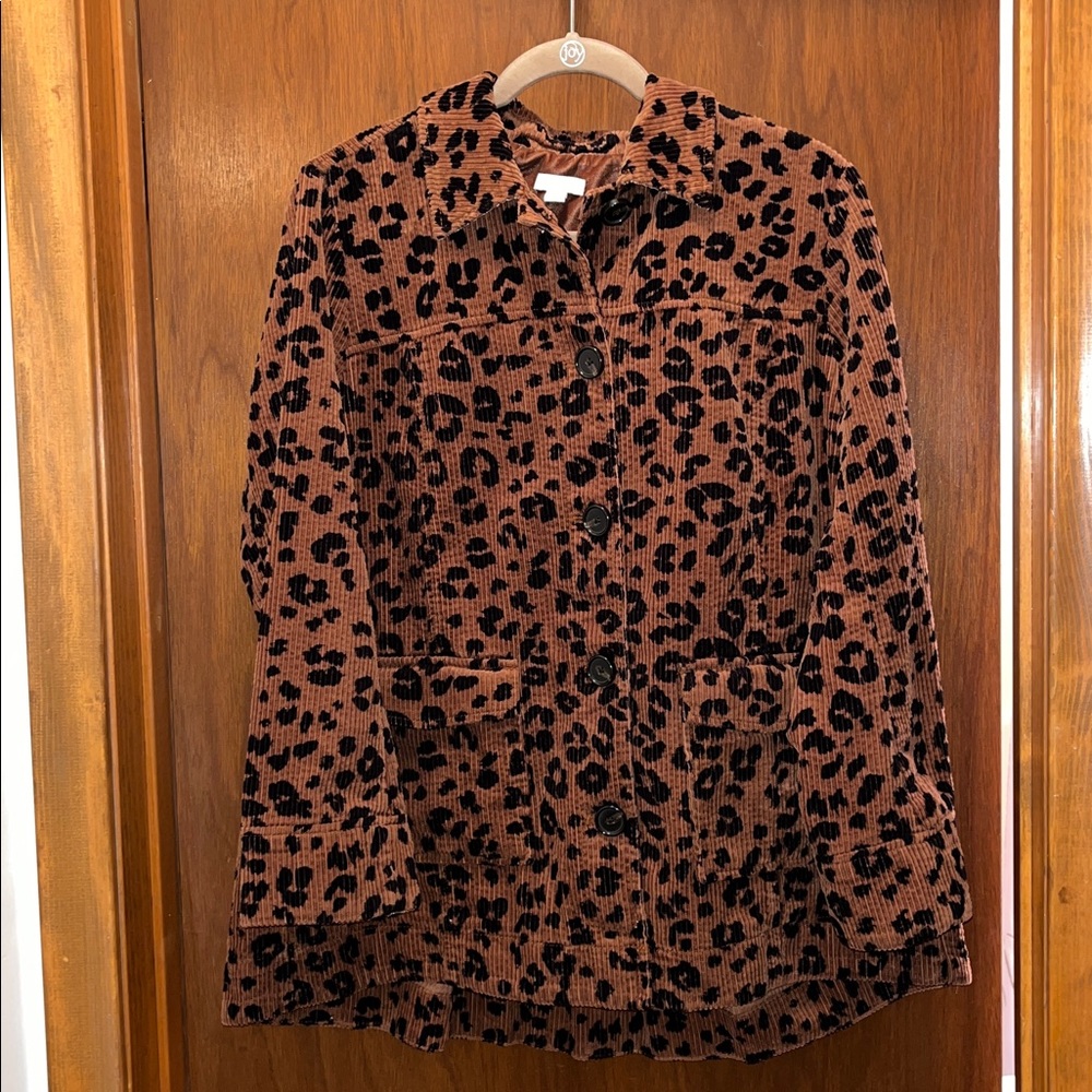J.JILL STUNNING ANIMAL PRINT SWING JACKET/ COAT EUC MP